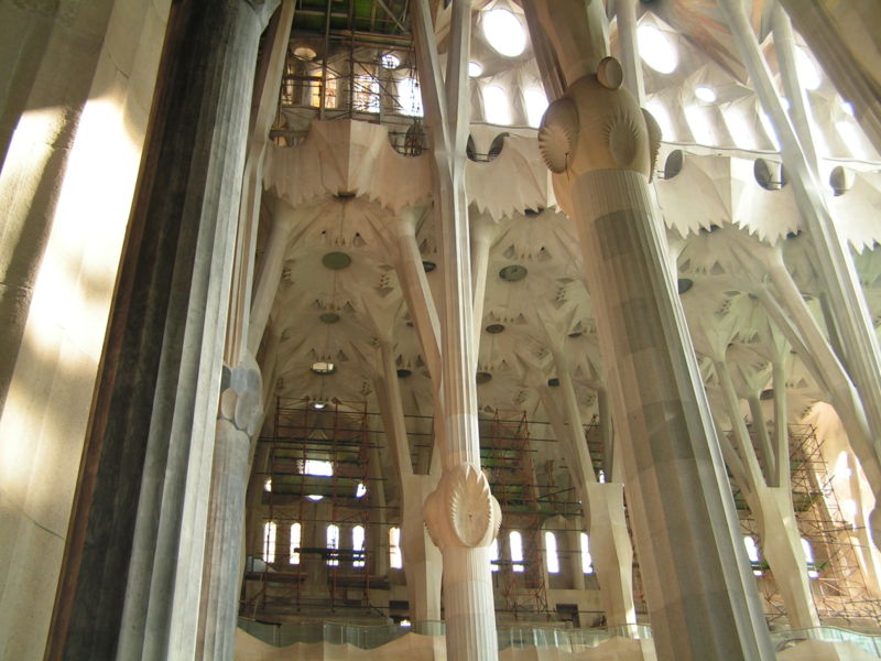 Interior columns, La Sagrada Familia