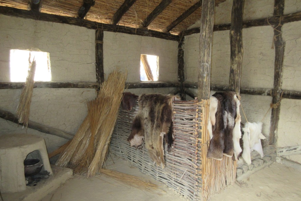 The interior of one of the huts, Bay of Bones