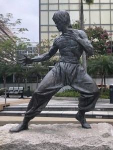 Bruce Lee statue at the Garden of the Stars